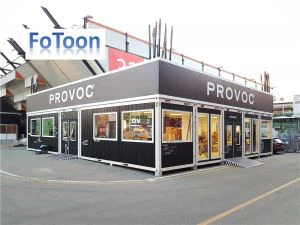 Saliekamo moderno konteineru veikals